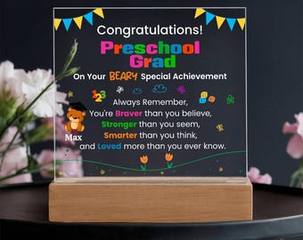 Personalized Preschool Graduation Frame, Kindergarten Photo Frame, Pre-K Frame, Preschool Graduation gift from grandparent, Kinder Grad Gift