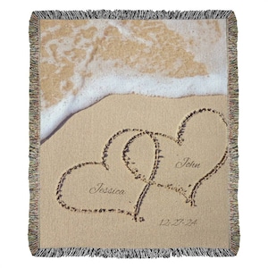 Manta de boda personalizada, manta de boda a medida, manta de aniversario, regalo de boda único para parejas, regalo de aniversario, Día de San Valentín