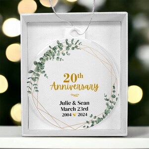 Personalisierte 50. Hochzeitstag Acryl Ornament Geschenk für Paar, Goldjubiläum Geschenke für Eltern Großeltern Bild 5