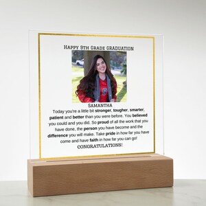 Graduation Gift, Graduation Plaque, Middle School Graduation, 1st 2nd 3rd 4th 5th 6th 7th 8th Grade Graduation, Middle School Graduation