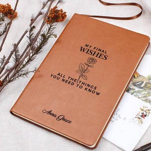 Planificador de fin de vida, organizador de mis últimos deseos, cartas a mis seres queridos cuando muera, diario personalizado, cuaderno de emergencia, estoy muerto ahora, ¿qué?