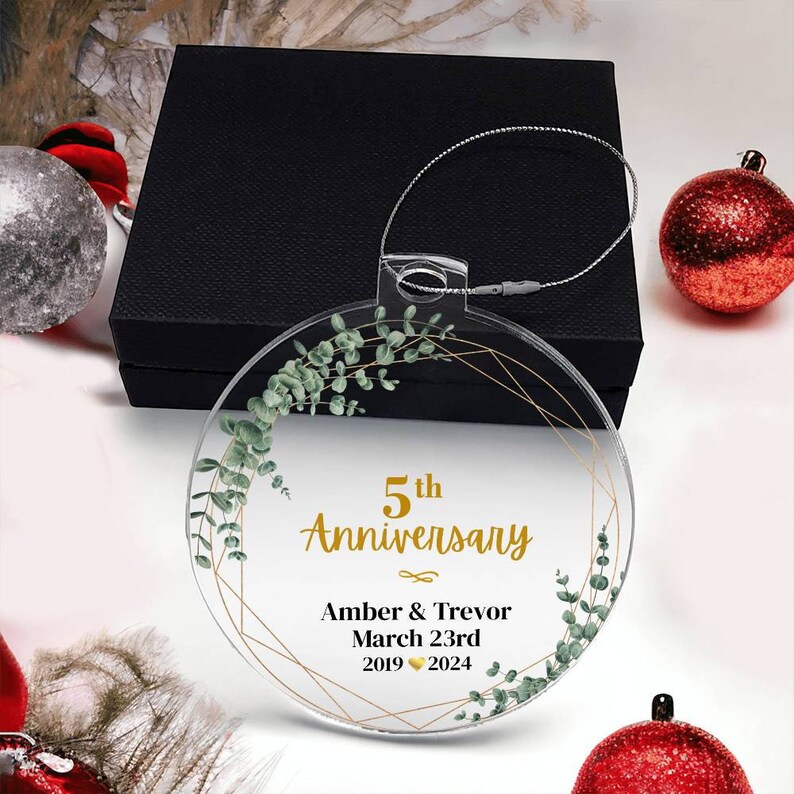 Personalisierte 50. Hochzeitstag Acryl Ornament Geschenk für Paar, Goldjubiläum Geschenke für Eltern Großeltern Bild 10