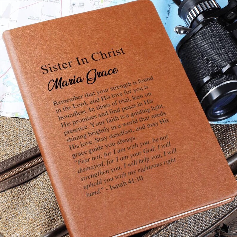 Sister in Christ Journal Gift, Christian friendship, Bible Study, Faithful friendship, Birthday, Christmas, Gift for Friend, Custom Journal