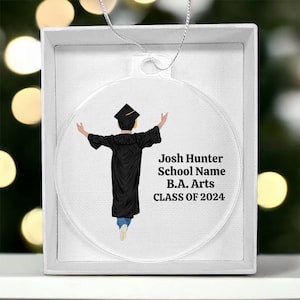 Graduation Ornament, Personalized Name, College, University, High School, Custom, Graduation Gift, Graduation Keepsake, Class of 2025