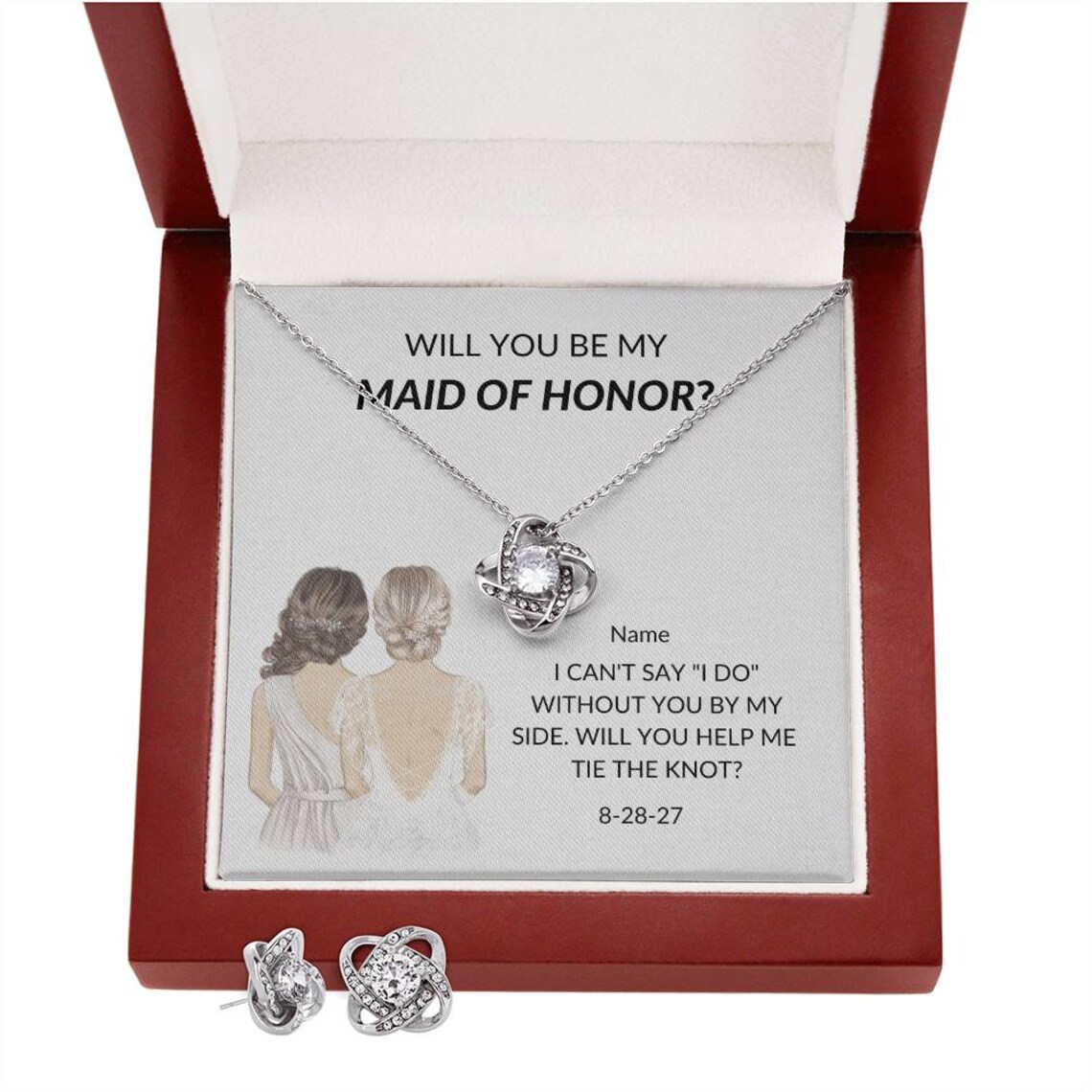 Personalized Maid of Honor Gift Custom Maid of Honor Gift Etsy