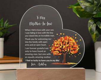 Personalized Gift Plaque Mother-In-Law Appreciation Gift Love Expression Personalized Gift for Mother-In-Law In-Law Christmas Keepsake