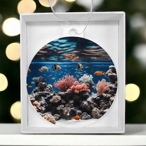 Christmas Ornament, Fish Ornaments, Unique Christmas Decorations, Salt water aquarium, Gift for Fish  Lover,  Holiday Gift exchange