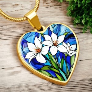 Lily Necklace, Birth Flower Jewelry, Personalized Floral Pendant, Lily of the Valley Gift for Her, May Birthday Gift, Botanical Necklace