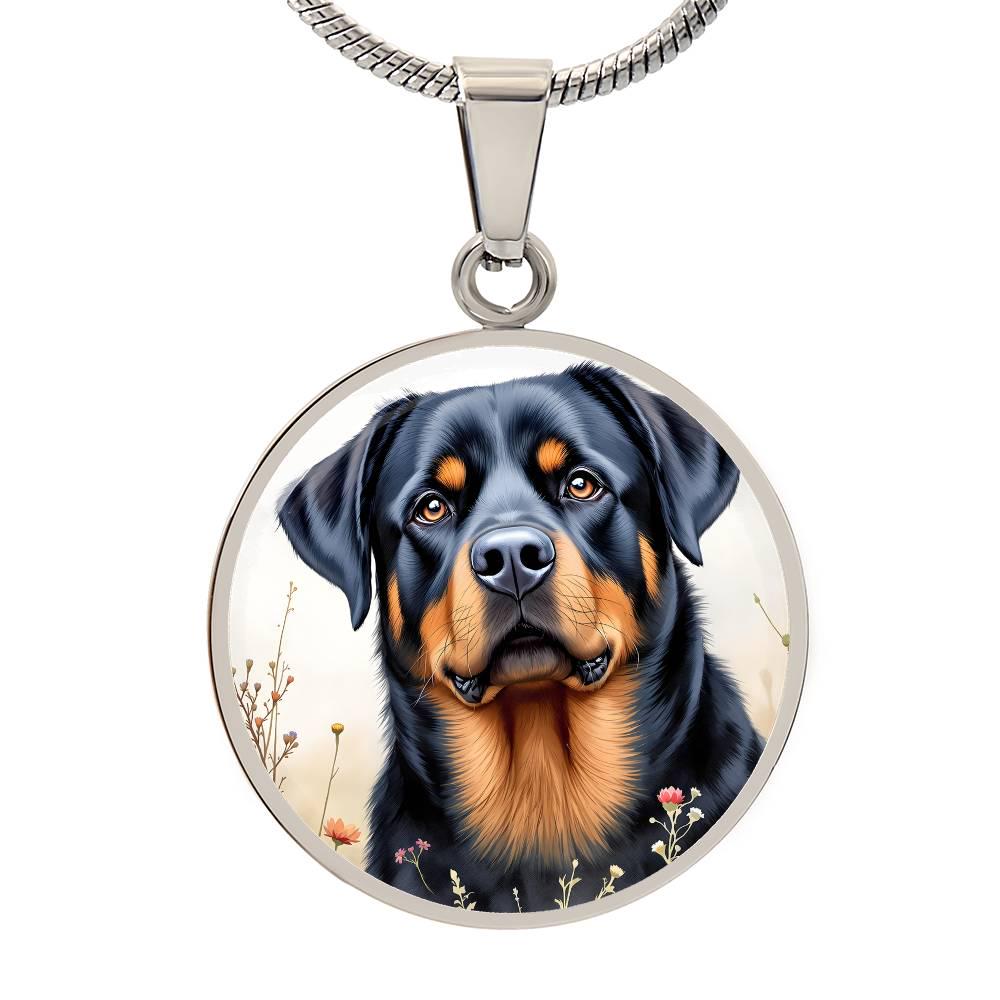 Bracelet Chien Rottweiler En Argent Et Cuir - Bijou Unisexe, Couleur Blanc/rouge - Neuf Avec étiquettes