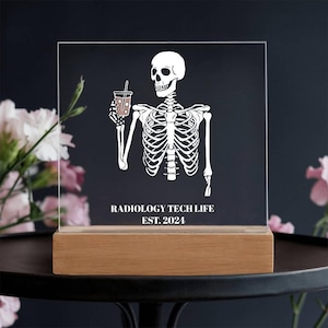 Radiology Tech Graduation Gift, RAD Tech Skeleton, Radiology Gifts, Gift for Xray Tech, X-ray Technologist, CT MRI Tech Appreciation Gift