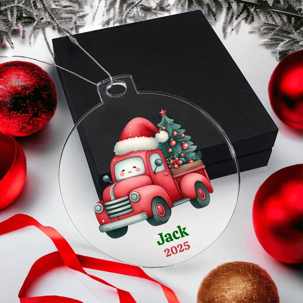 Personalzed Ornaments For Kds Chrstmas Ornament Fre Truck Ornament