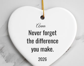 Difference Maker Christmas Ornament, Coworker Appreciation Gift, Employee Recognition Ornament, Bulk Company Corporate Holiday Gift
