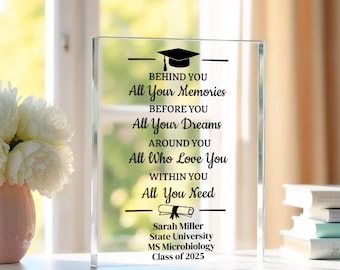 Personalized Graduation Gift, Graduation Plaque, Graduation Gift for Daughter Granddaughter, College Graduate, Masters Degree, Phd