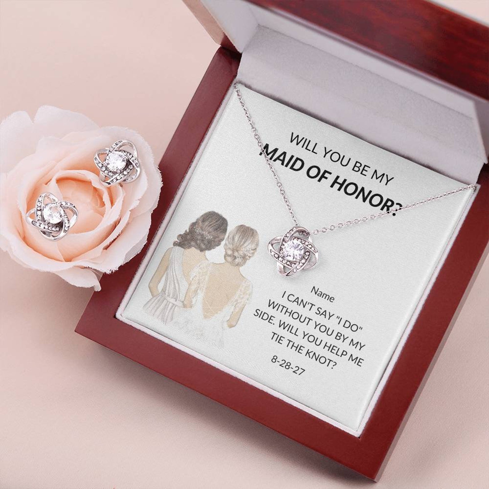 Personalized Maid of Honor Gift Custom Maid of Honor Gift Etsy