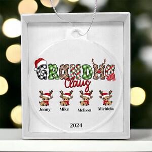 Grandma Ornament, New Grandma Gift, Baby Announcement, Grandma Custom Ornament, New Baby Reveal gift, Mothers Day Gift for grandma, Acrylic immagine 8