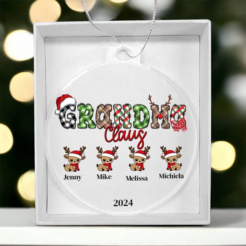 Grandma Ornament, New Grandma Gift, Baby Announcement, Grandma Custom Ornament, New Baby Reveal gift, Mothers Day Gift for grandma, Acrylic immagine 8