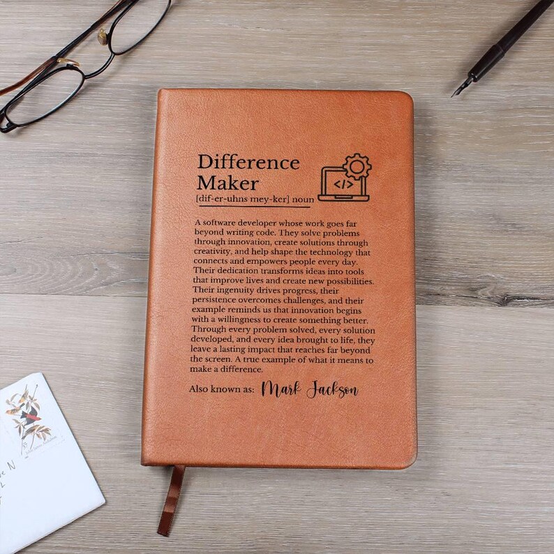 Software Developer Definition, Personalized Coding Gift, Software Engineer Journal, Programmer Notebook, Bulk Corporate Gifts for Coworkers image 7