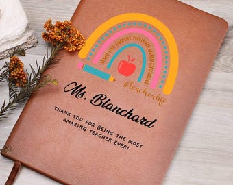 Teacher Journal, Thank You Gift for Teacher, End of Year Teacher Appreciation, Keepsake Journal, Teacher Notebook, Memory Book, Teacher Gift