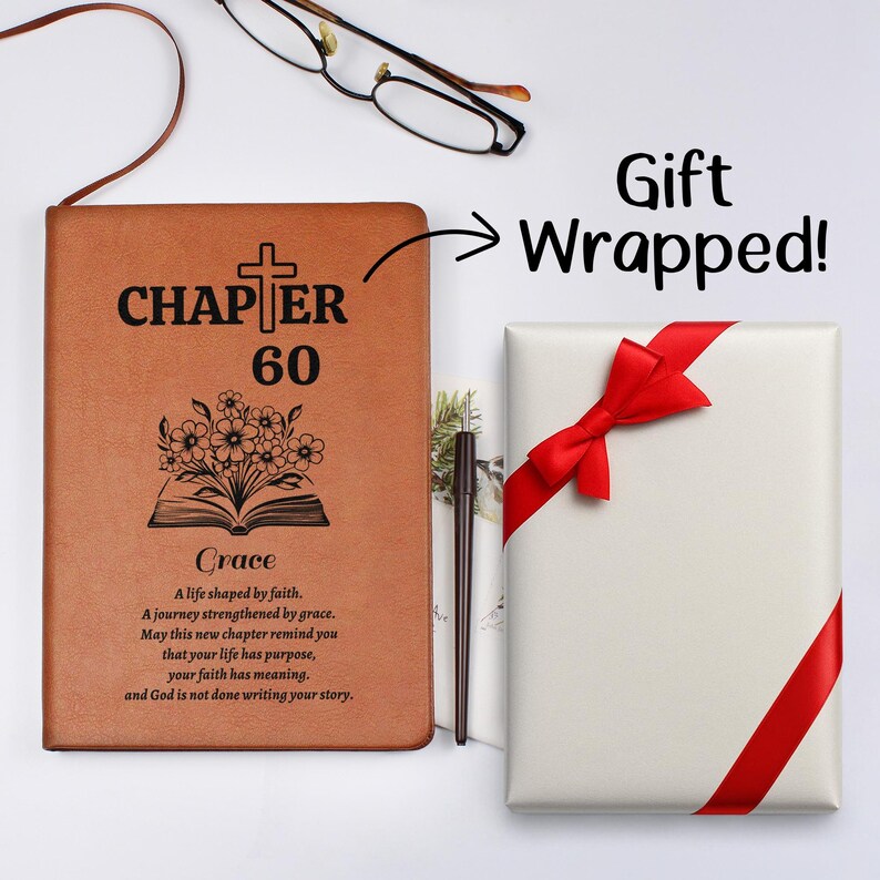 Chapter 60 Christian Birthday Journal, Personalized 60th birthday Name Journal, Birthday Blessings Memory Book image 11