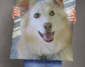 Personalized Dog Photo Pillow Two Sided Custom Pet Cushion Gift for Dog Lovers Home Decor Keepsake