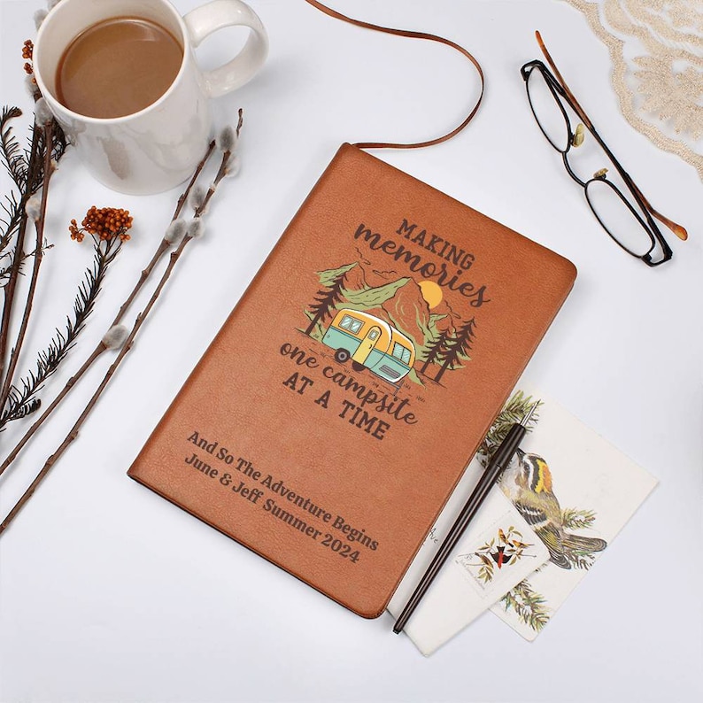 Camping Journal, Travel Journal, Personalised Adventure Gift, Travel Lover, Camping Notebook, Gift for Travellers, RV Camp Journal Notebook image 4