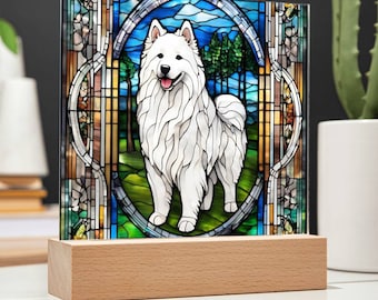 Great Pyrenees Acrylic Lighted Plaque, Dog Lovers Gift, Housewarming Gift for Pet Owner, Dog Home Decor, Pet Memorial, Xmas Gift, pet gifts