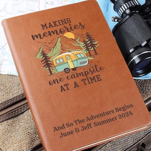 Camping Journal, Travel Journal, Personalised Adventure Gift, Travel Lover, Camping Notebook, Gift for Travellers, RV Camp Journal Notebook