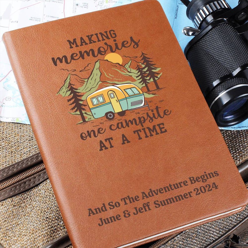 Camping Journal, Travel Journal, Personalised Adventure Gift, Travel Lover, Camping Notebook, Gift for Travellers, RV Camp Journal Notebook