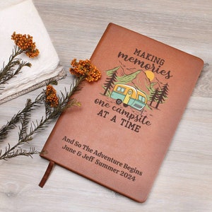 Camping Journal, Travel Journal, Personalised Adventure Gift, Travel Lover, Camping Notebook, Gift for Travellers, RV Camp Journal Notebook image 5