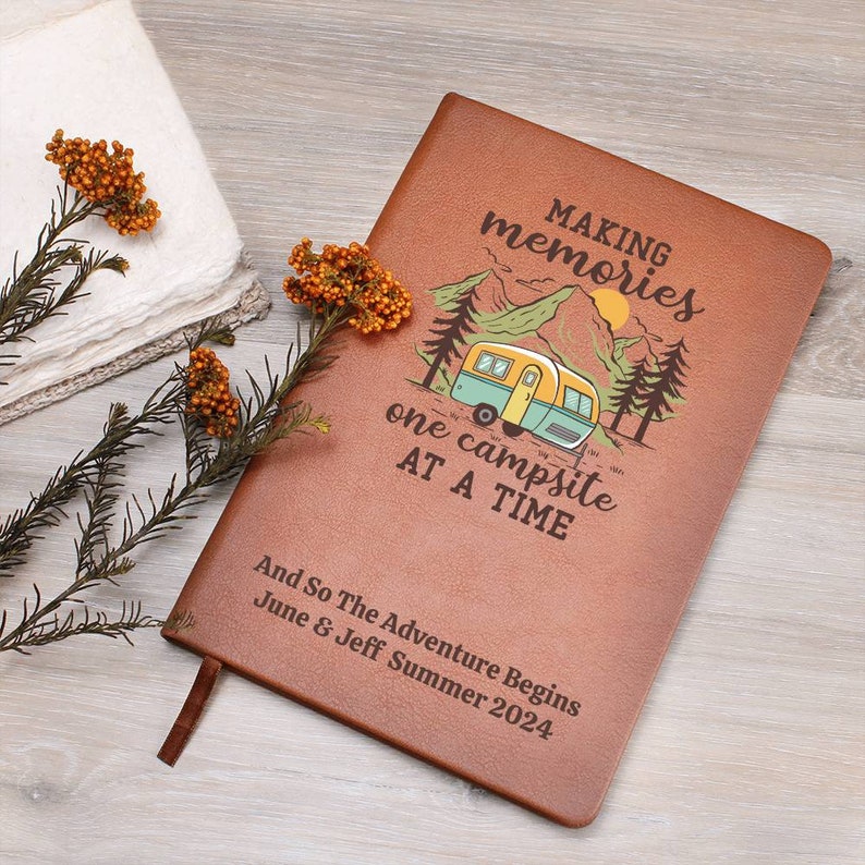 Camping Journal, Travel Journal, Personalised Adventure Gift, Travel Lover, Camping Notebook, Gift for Travellers, RV Camp Journal Notebook image 5