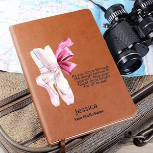 Dance Journal, Ballet Journal, Dance recital gift, Gift for dancer, Girls dance notebook, Ballet notebook, Pointe Shoes, Dance notes