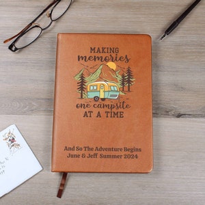 Camping Journal, Travel Journal, Personalised Adventure Gift, Travel Lover, Camping Notebook, Gift for Travellers, RV Camp Journal Notebook image 10