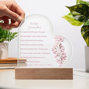 Gift for grandma, Personalized Grandma Acrylic sign, Mothers Day Gift, Grandparents Present, Gift from Grandkids, Mothers Day, Christmas
