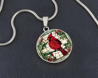 Collar de Cardenal, Regalo de Recuerdo, Collar de Cardenal Personalizado, Joyas Conmemorativas, Regalo para Amantes de las Aves, Regalo de Cumpleaños
