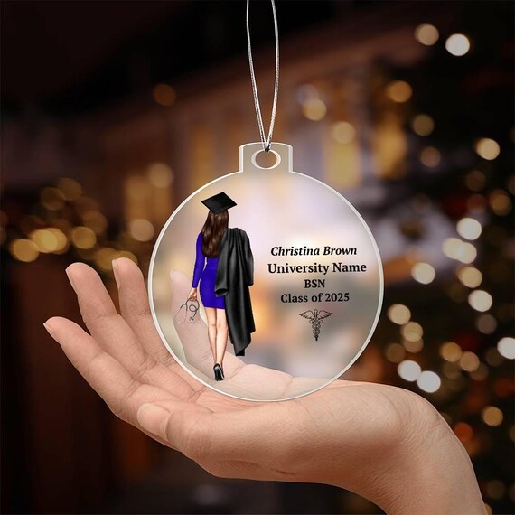 Nurse Ornament, New Nurse Gift, Nurse Christmas Acrylic Ornament, RN, LPN, NP, Nurse Graduation Gift, Gift, Nursing Graduation Gift