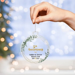 Personalisierte 50. Hochzeitstag Acryl Ornament Geschenk für Paar, Goldjubiläum Geschenke für Eltern Großeltern Bild 8