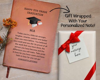 5th Grade Graduation Gift, Graduation Journal, Graduation Keepsake Journal, Last Day of School, Graduation Notebook, Class of 2027, Grad