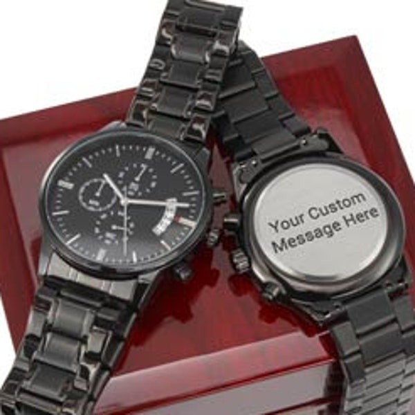 Engraved Watch, Gift for Him, Christmas Gift, Anniversary Gift, Wrist Watch, Birthday Gift for Him, Unique timepiece