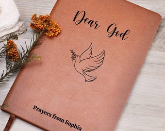 Dear God Personalized Prayer Journal,  Christian Gift Journal, Prayer Diary, Faith Journal, Christmas Gift for Church Bible Study Group