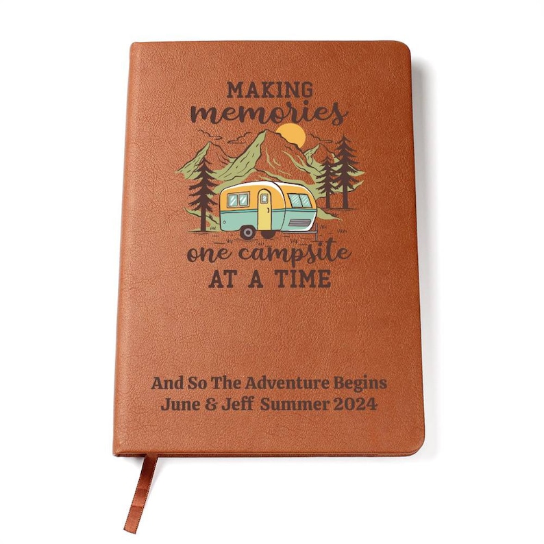 Camping Journal, Travel Journal, Personalised Adventure Gift, Travel Lover, Camping Notebook, Gift for Travellers, RV Camp Journal Notebook image 2