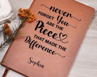 Difference Maker Journal, Custom Leather Journal, Mentor Gift, Difference Maker Definition Gift, Leader Present, Appreciation Gift