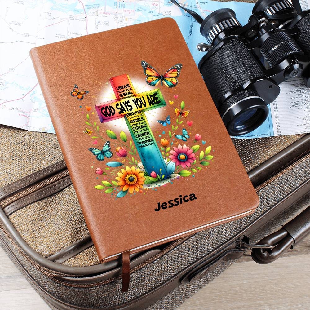Personalized Prayer Journal For Women, Positive Affirmations Journal, Christian Gift Journal, God Says You Are, Religious Gift for Girls