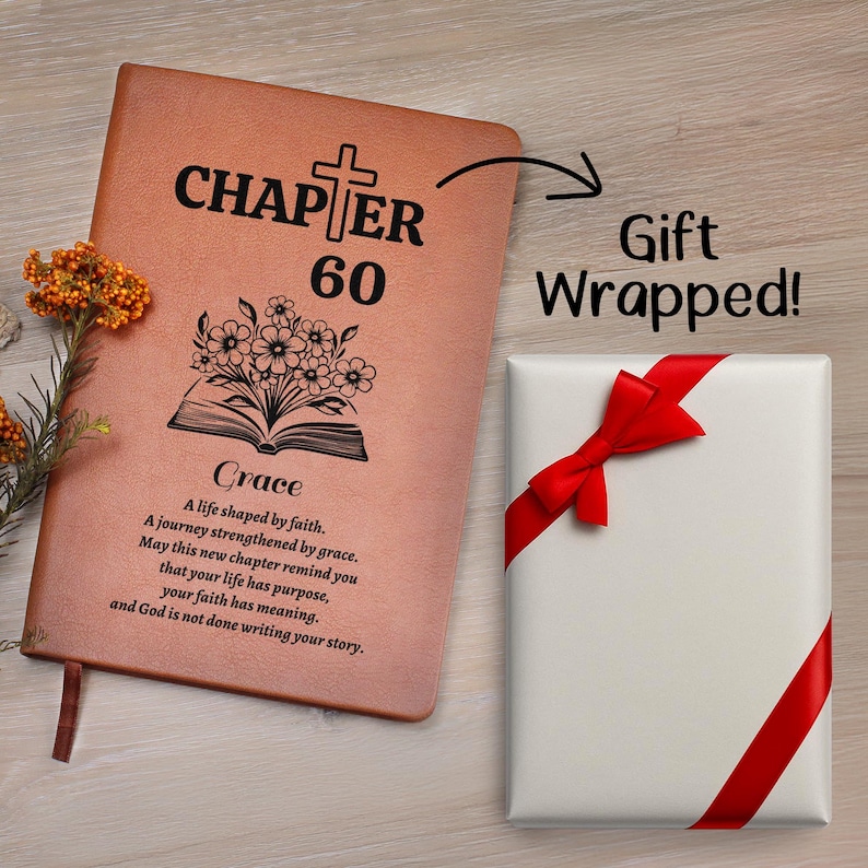 Chapter 60 Christian Birthday Journal, Personalized 60th birthday Name Journal, Birthday Blessings Memory Book image 12