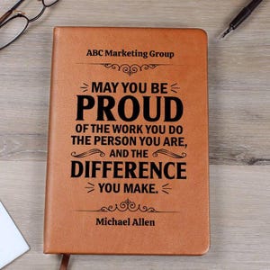 Personalized Leather Journal For Business, Business Gifts, Leather Journal, Corporate Gifts For Clients, Corporate Gifts With Logo, Journal
