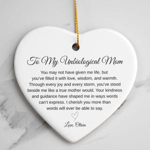 Step Mom Ornament Personalized Bonus Mom Gift from Bride, Step Mom on Wedding Day Gift, Bonus Mom Mothers Day Gift, Step Mom Gift from Bride