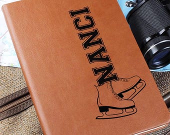 Personalized Figure Skating Journal, Sports Notebook, Team Gifts, Senior Night Gift, Graduation Gift, Christmas Presents, Ice skating