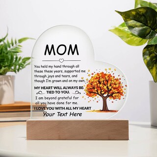 Targa Acrilica "Grazie Mamma" - Regalo Sentimentale Dalla Figlia Per Compleanno O Festa Della Mamma