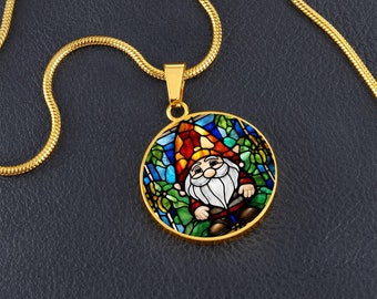 Gnome Charm Necklace or Bracelet, Gnome Necklace, Cute Garden Gnome Pendant, Whimsical Jewelry, Christmas Gifts for Mom Grandma, Mothers day