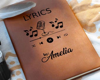 Personalisiertes Lyrisches Notizbuch, Songschreiber Notizbuch, Individuelles Song Tagebuch