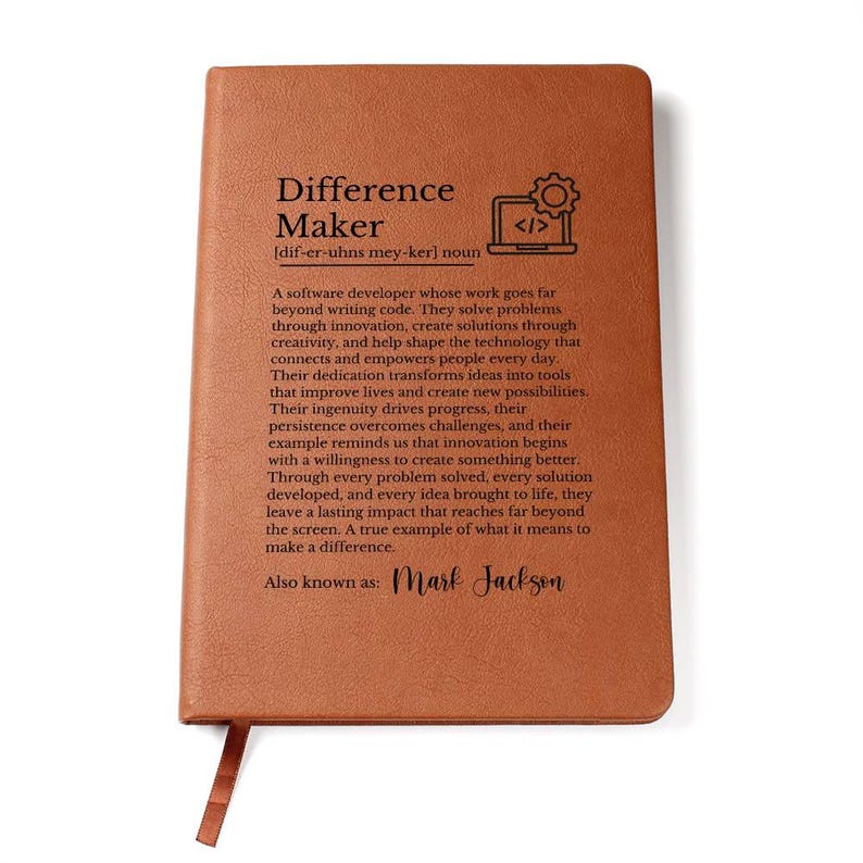 Software Developer Definition, Personalized Coding Gift, Software Engineer Journal, Programmer Notebook, Bulk Corporate Gifts for Coworkers image 2